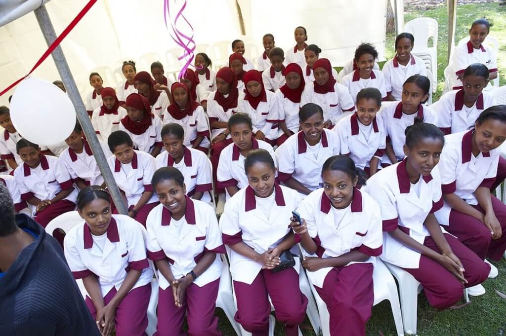 The Hamlin College of Midwives in Ethiopia recruits women from rural communities in Ethiopia to learn the Hamlin Model of Care during a four-year Bachelor of Science in Midwifery program.