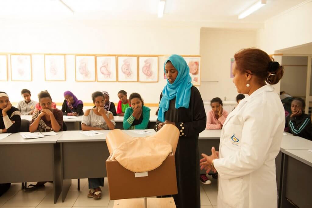 The Hamlin College of Midwives in Ethiopia recruits women from rural communities in Ethiopia to learn the Hamlin Model of Care during a four-year Bachelor of Science in Midwifery program.